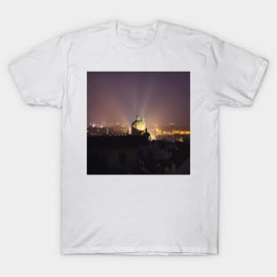 Prague The City of 100 Towers During Night T-Shirt